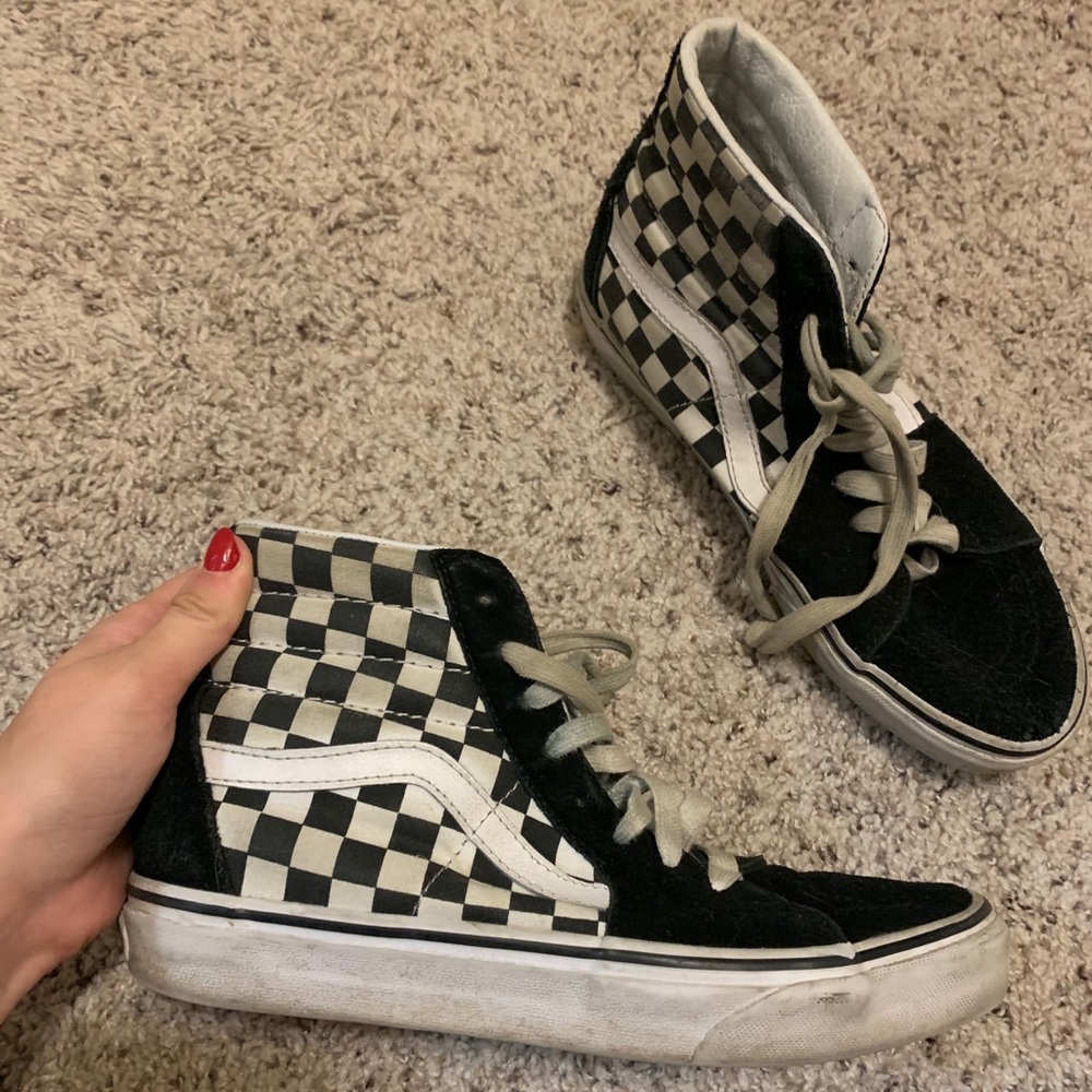 Checkerboard Sk8-Hi Vans